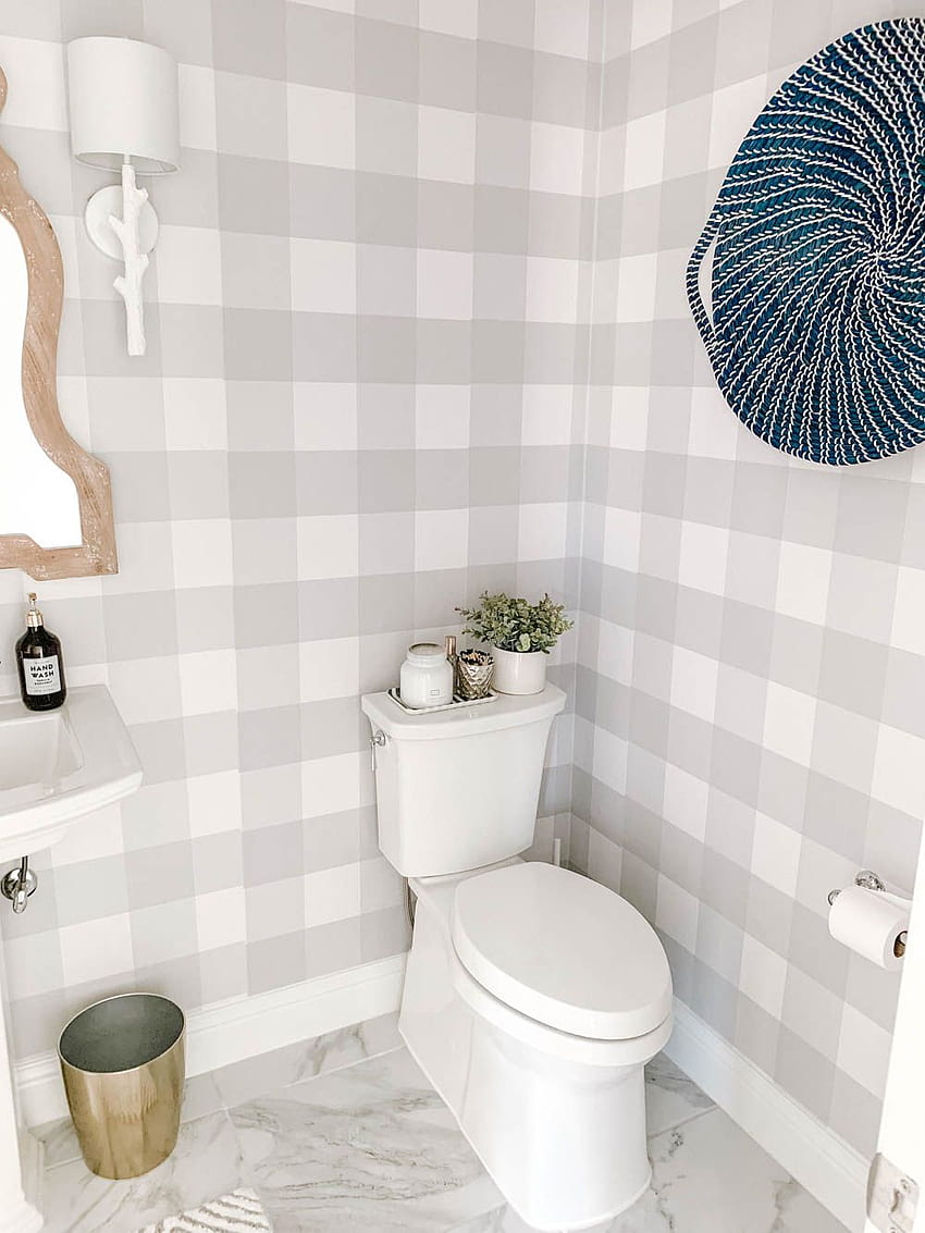 Modern Farmhouse Powder Bathroom Reveal - A Blissful Nest, White Buffalo HD phone wallpaper