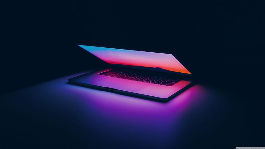 Jasnofioletowy laptop, jasnofioletowy wygląd Tapeta HD