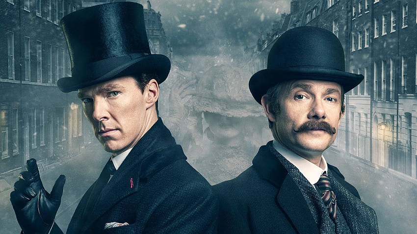 Sherlock Holmes y el Dr. John Watson fondo de pantalla