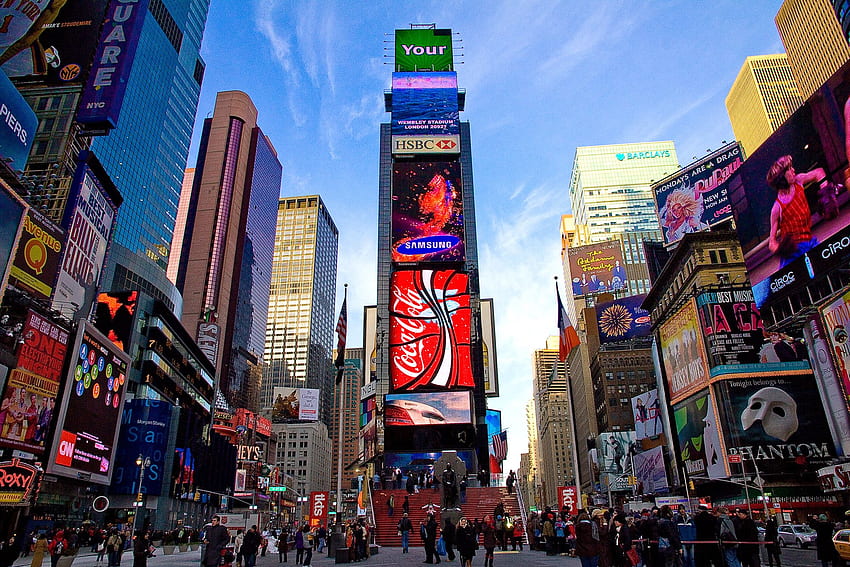 Times Square Background, Time Square 3D HD wallpaper