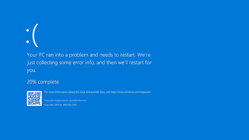 Niebieski ekran śmierci, Windows 10 Tapeta HD