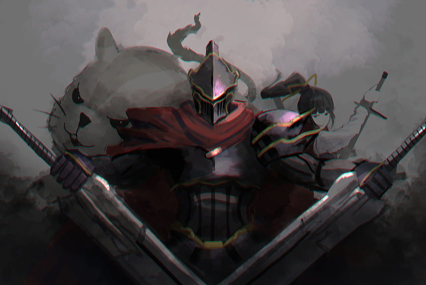 Overlord, anime, armour suit, warrior, dark HD wallpaper