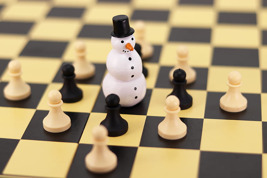 Chess, Snowman, , , Shapes, Shape, Game, Chess Board, Chessboard, Pawns HD wallpaper