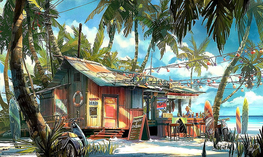 Beach Bar HD wallpaper | Pxfuel