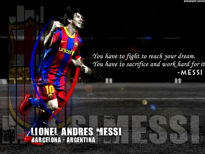 Lionel Messi Quotes, Football Motivation HD wallpaper