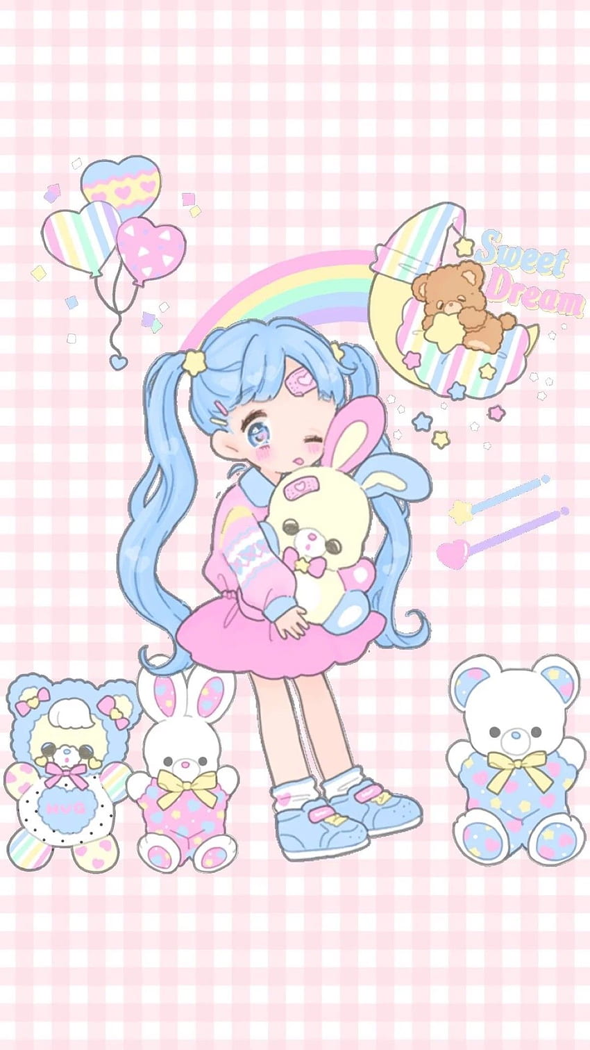 Kawaii Art, Kawaii Anime, Pastel , Pastel Art, iPhone , Coloring Book, Anime Girls, Hello Kitty, Hawaii HD phone wallpaper