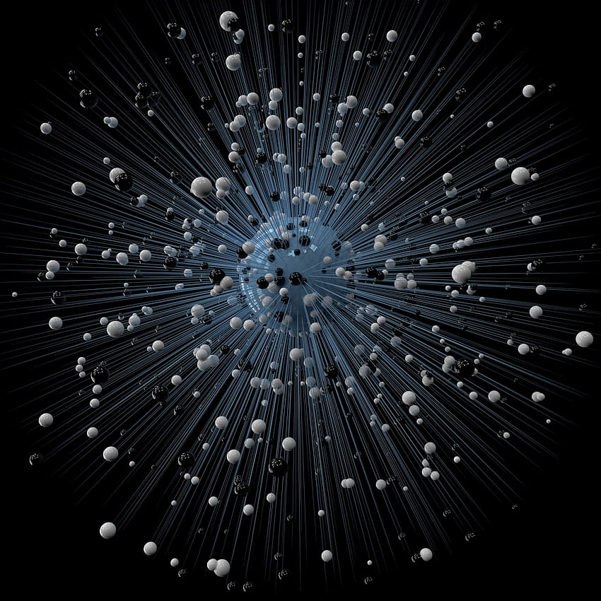 3D, Galaxy, Sphere, Molecules HD phone wallpaper