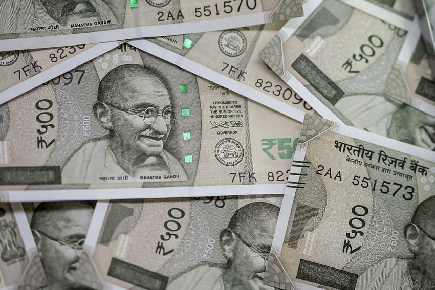 Рупията се повишава за 5-та поредна сесия, установявайки се с 3 пайза по-високо при 72,94. Deccan Herald, индийска валута HD тапет