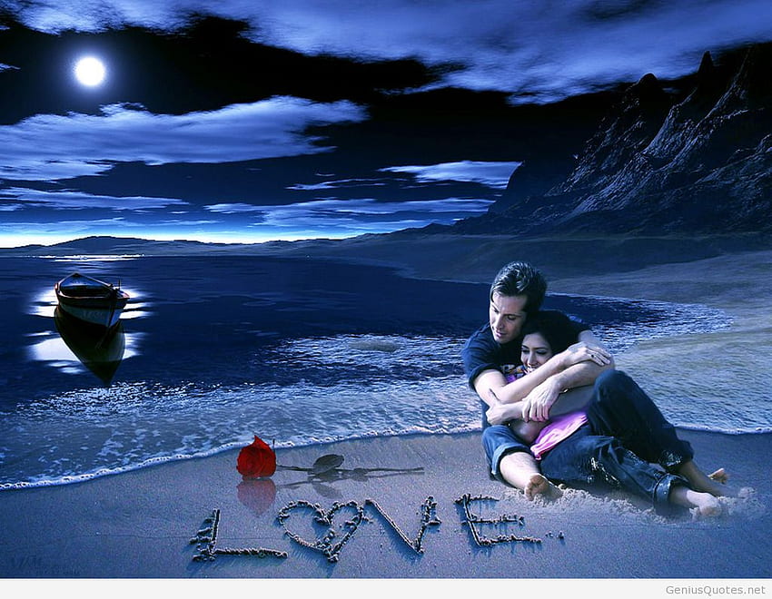 Romantic Moonlight Anime Couple, Love Couples Moon HD wallpaper | Pxfuel