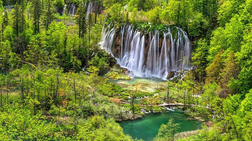 อุทยานแห่งชาติ Plitvice Lakes ประเทศโครเอเชีย มรดกโลกของ Unesco Resolution วอลล์เปเปอร์ HD