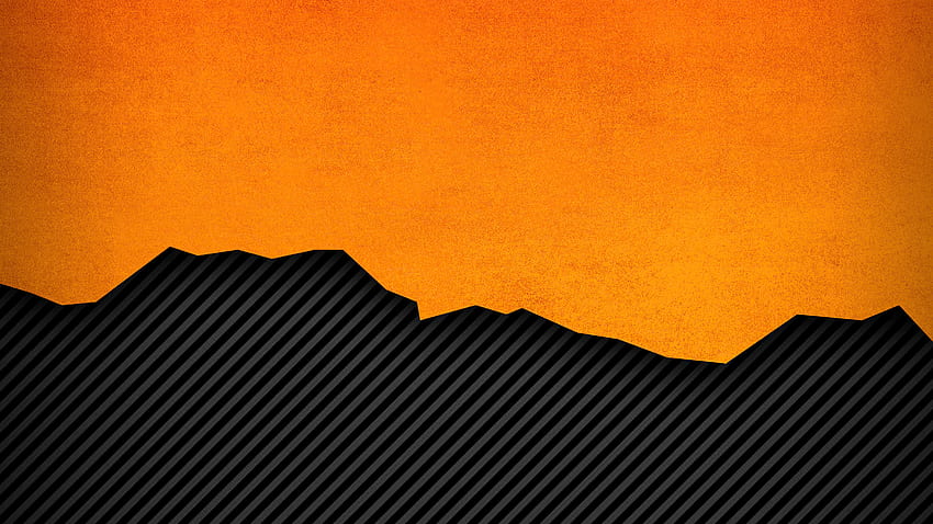 Superficie naranja-negra, líneas, abstracto. fondo de pantalla