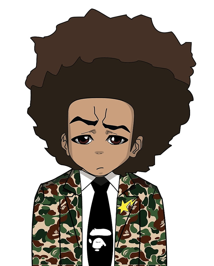 Huey And Riley Black Anime Guy, Anime Guys, The Boondocks, - Boondocks  Characters Png, Transparent Png - 452x750(#1094577) - PngFind