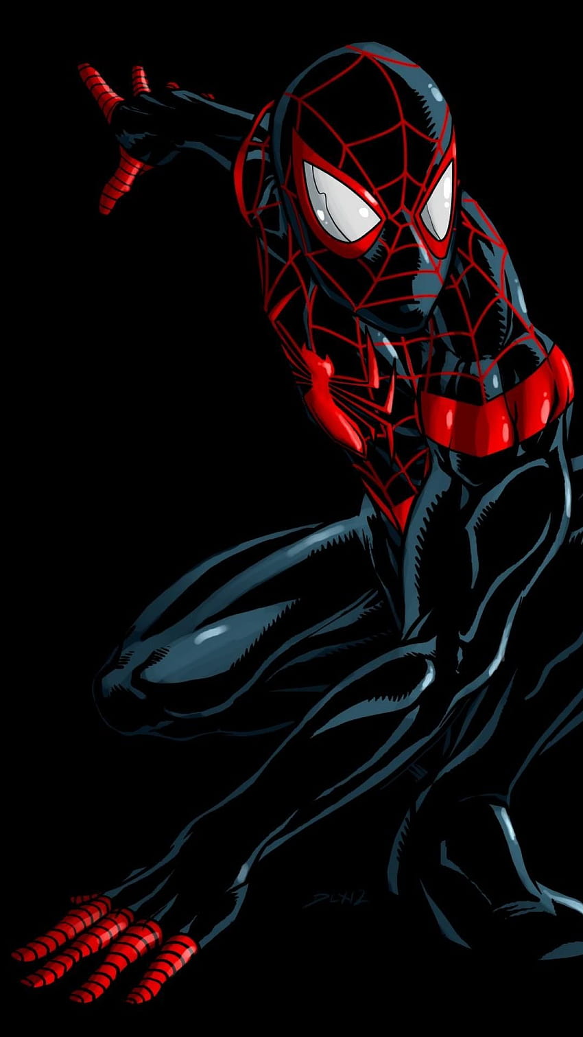 Comics Spider Man Superheroes Marvel Ultimate Miles Morales, Spider Man  Amoled HD phone wallpaper | Pxfuel