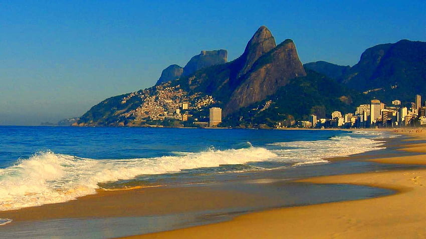 Ipanema Beach Beautiful Place In Rio de Janeiro, Brazil con HD wallpaper