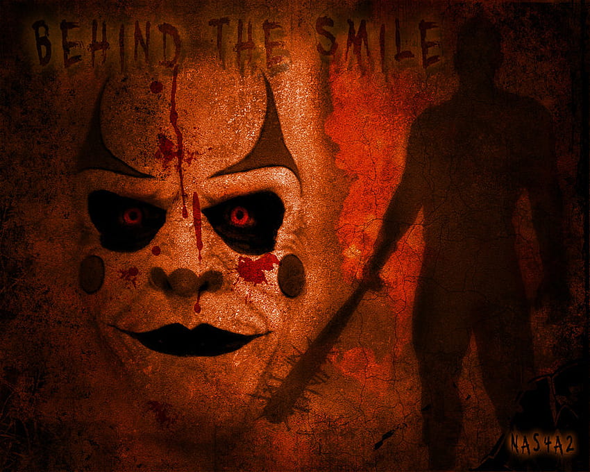 Behind the Smile, scary, satan, killer, horror, weapon, evil, demon HD wallpaper