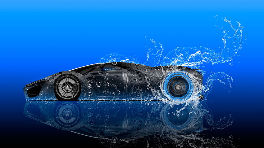 Black blue car, Ferari F80 HD wallpaper
