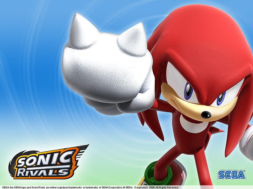 Sonic Rivals - Knuckles, sonic, run, knuckles, dźwiękowi rywale Tapeta HD