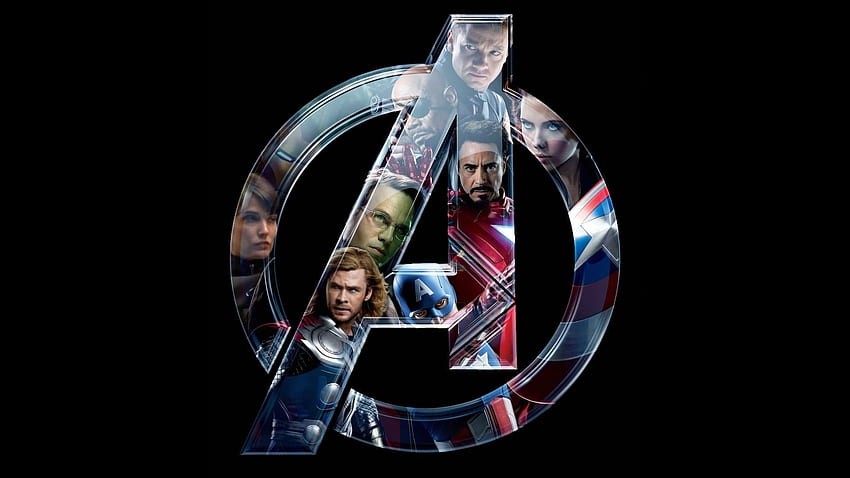 Marvel Avengers logo, Os Vingadores, Viúva Negra, Scarlett Johansson, Thor papel de parede HD