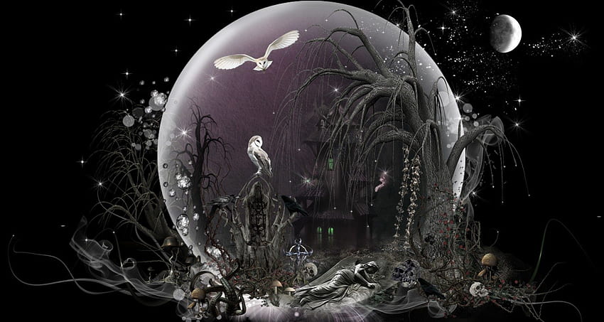 Koleksi Debu Peri, peri, burung hantu, gotik, fantasi Wallpaper HD