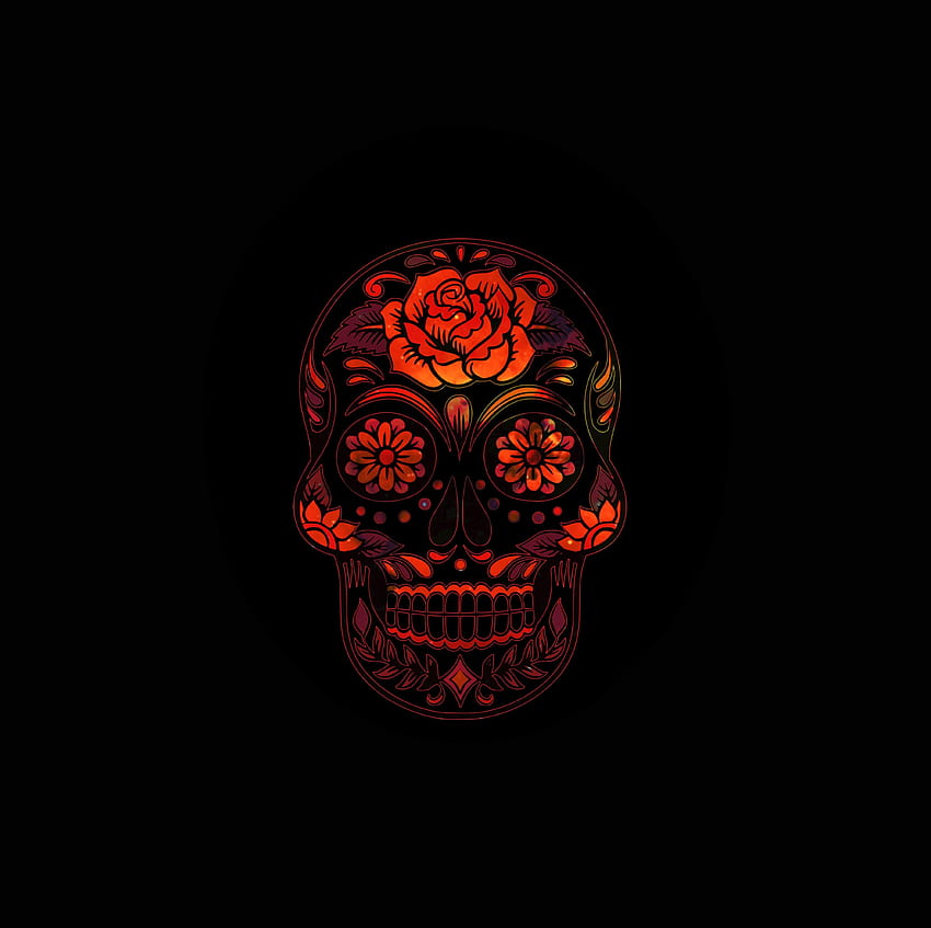 skull, glitter, patterns, art, dark, Skeleton Pattern HD wallpaper