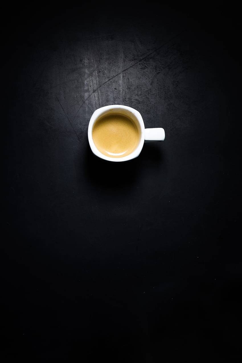 cup, coffee, table, top view, Black Coffee HD phone wallpaper