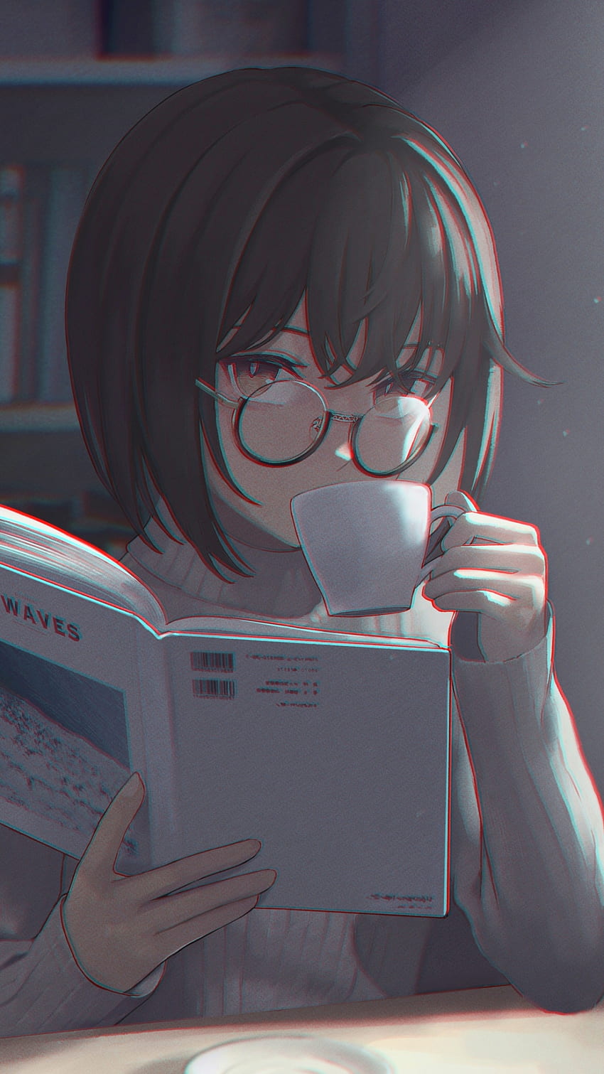 Dziewczyna z anime, dziewczyna z anime czytająca Tapeta na telefon HD