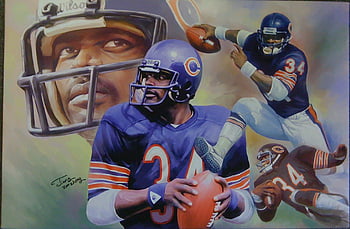 : WALTER PAYTON-JIM MCMAHON CHICAGO BEARS 8X10 SPORTS ACTION  PHOTO (XLT) : Sports & Outdoors