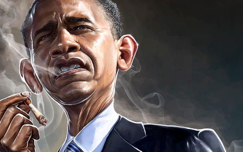 Rezolucja dotycząca palenia Baracka Obamy Tapeta HD