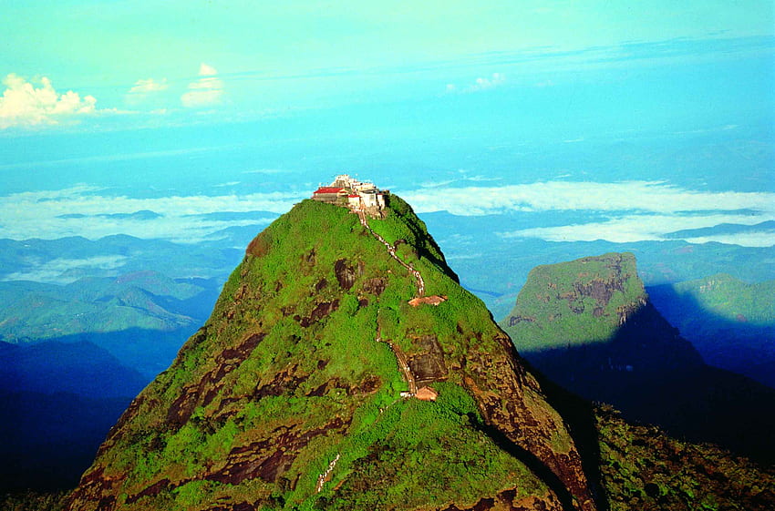 アダムス ピーク、スリランカ、緑、神聖な山 高画質の壁紙