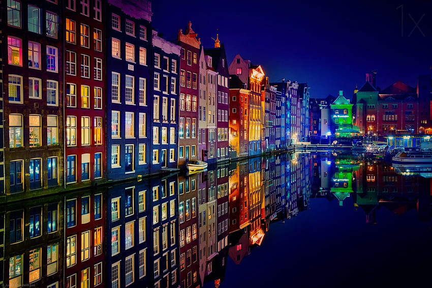 Netherlands, Amsterdam Skyline HD wallpaper