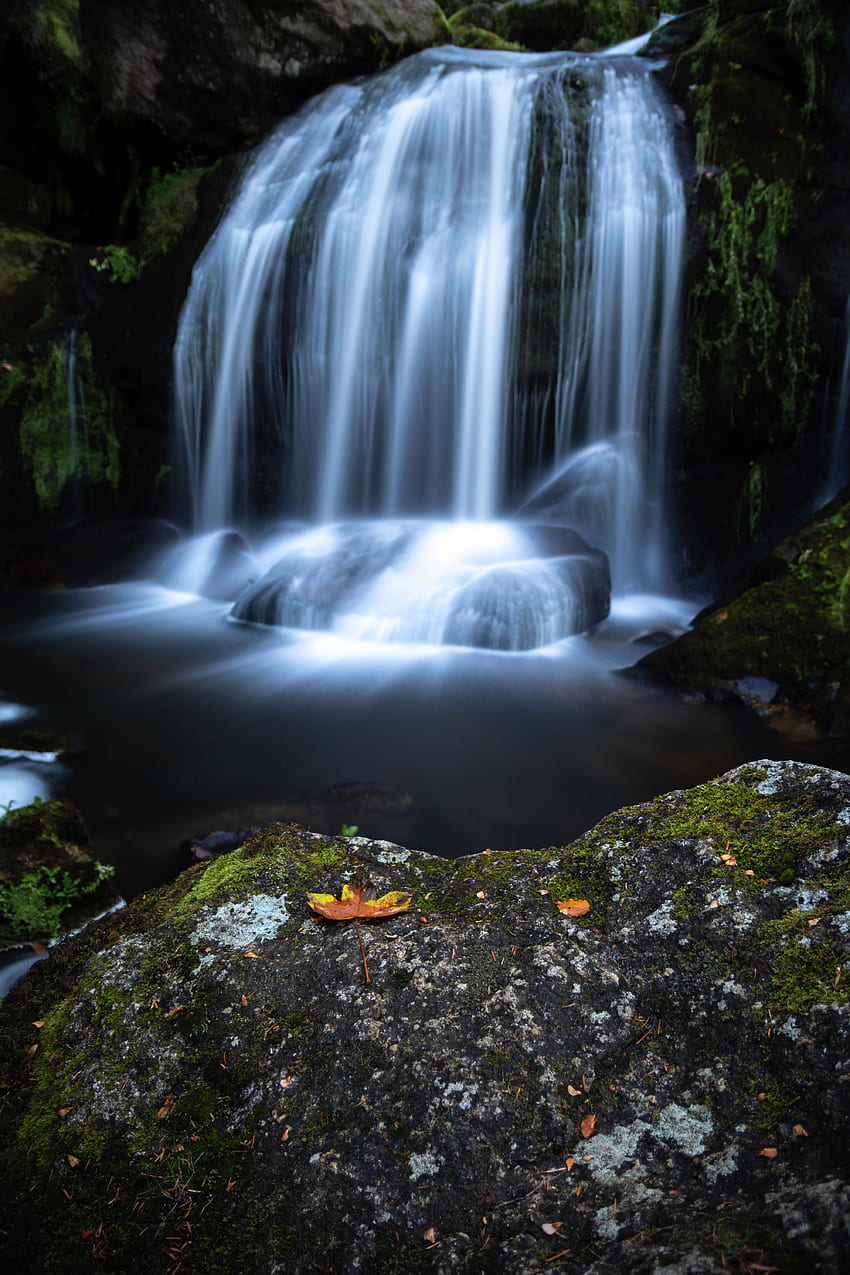 Natur, Wasser, Wasserfall, Abgrund, Pause, Strömung, Langzeitbelichtung, Bach HD-Handy-Hintergrundbild