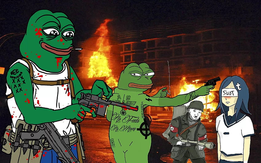 Cooper Fleishman na Twitterze: „… jak ilustruje ten mem Pepe the Frog, przedstawiający nazistowskiego Pepe zabijającego wojownika sprawiedliwości społecznej. https://t.co/BLlaIQQ24P