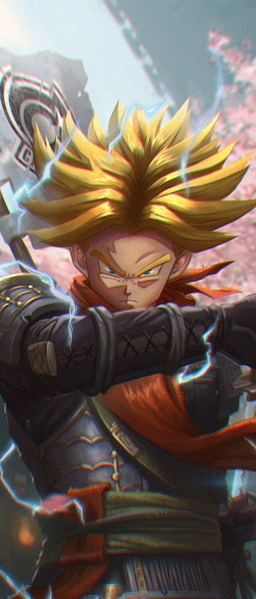 Papel de parede trunks celular  Dragon ball painting, Anime