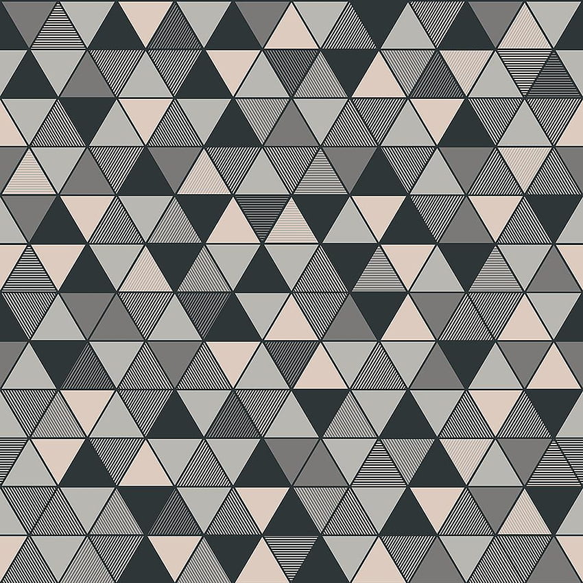 Engblad & Co 8 Zoll x 10 Zoll Dreieckiges graues geometrisches, schwarzes und weißes Dreieck HD-Handy-Hintergrundbild