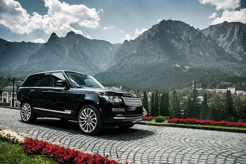 Range Rover, Планини, Коли, Страничен изглед HD тапет