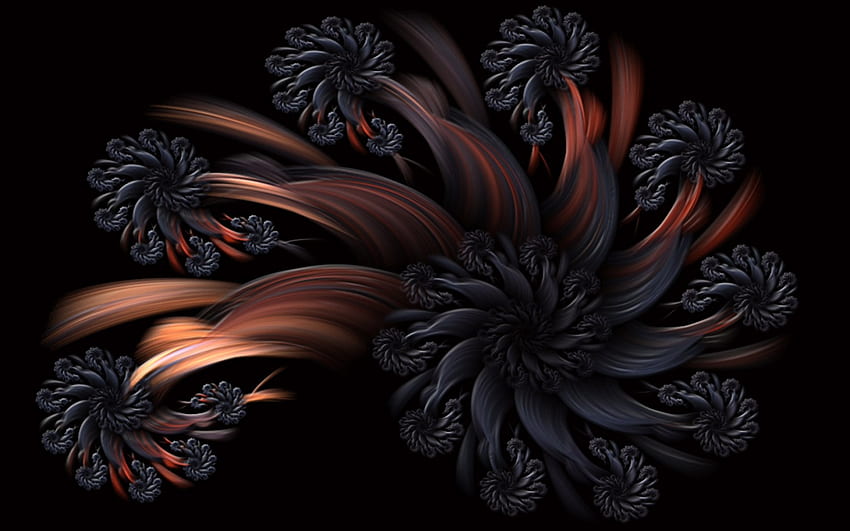 The Widow, abstract, , widow, fractal, spiral HD wallpaper