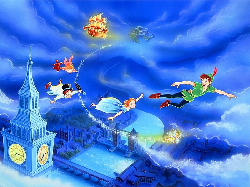 Peter Pan Disney - Disney Fundo de Peter Pan, Estética Disney papel de parede HD