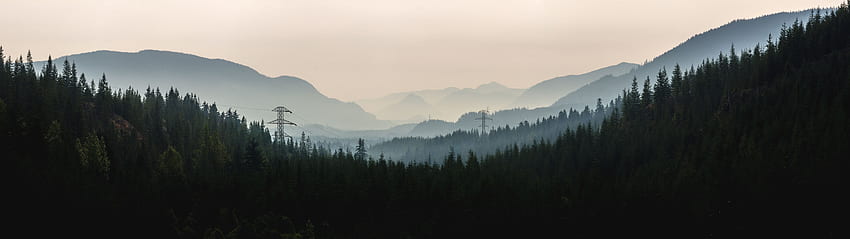 Smoke Filled Snoqualmie Valley : Multiwall, 7680 X 2160 HD wallpaper