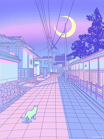 Pastel Japan, Cats and Alleyways Illustrations. Aesthetic pastel , Aesthetic  art, Pastel aesthetic, Pastel Japanese Aesthetic HD phone wallpaper | Pxfuel