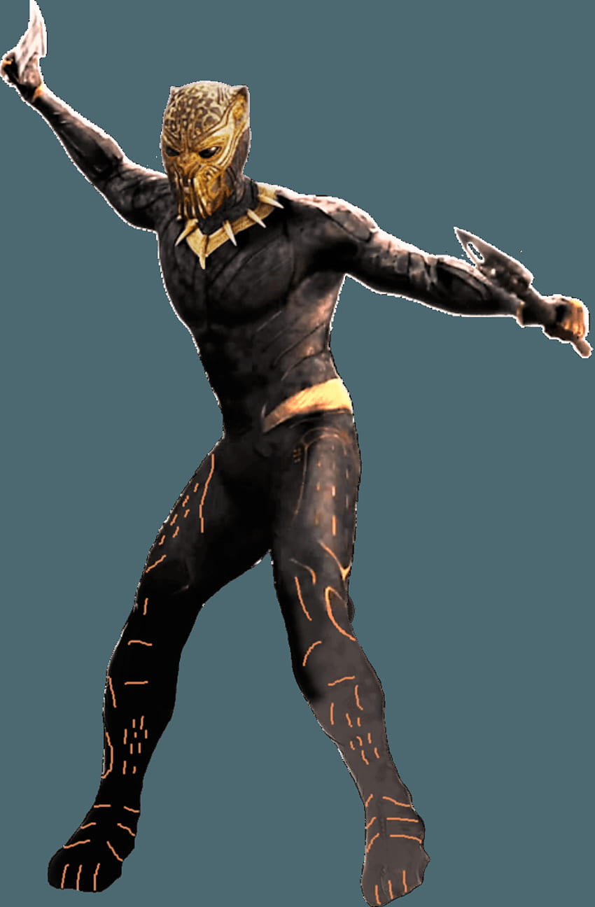 MCU Black Panther - Killmonger Golden Jaguar PNG Fond d'écran de téléphone HD