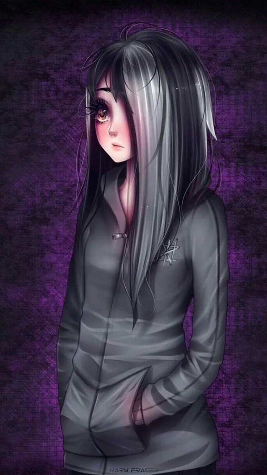 emo girl on . Macabre and , Cute Anime Emo Girl HD phone wallpaper