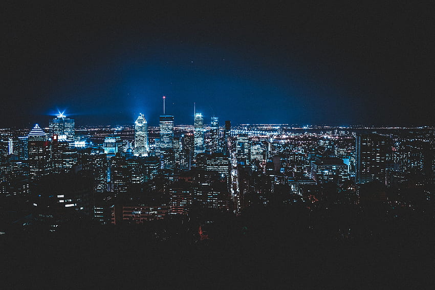 도시, 캐나다, 밤의 도시, 고층 빌딩, 몬트리올 HD 월페이퍼