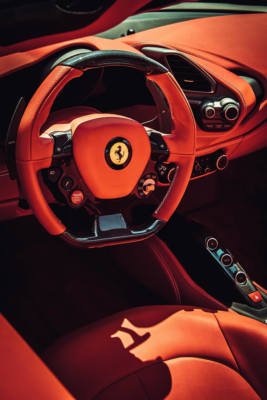 Voiture Ferrari, direction, intérieur Fond d'écran de téléphone HD