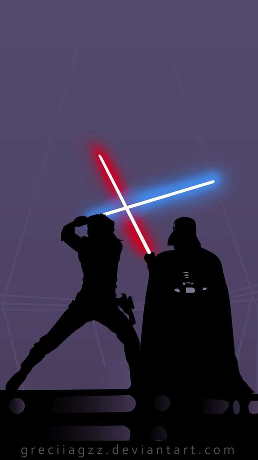 iPhone Guerra nas Estrelas, Darth Vader e Luke Skywalker Papel de parede de celular HD