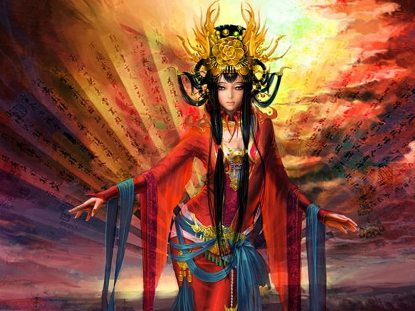 Amazing Lady, cg, 3d, fantasy, chiński artysta, starożytność, dziewczyna Tapeta HD