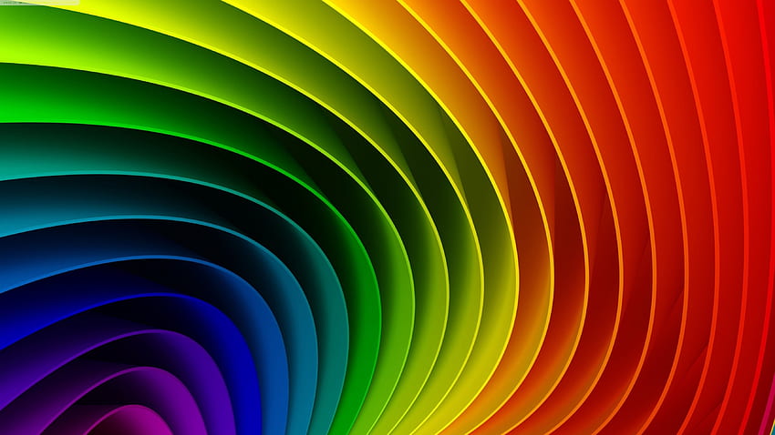 Rainbow Colors 1, obras de arte, computação gráfica, tela larga, pintura, arte, linda, ilustração papel de parede HD