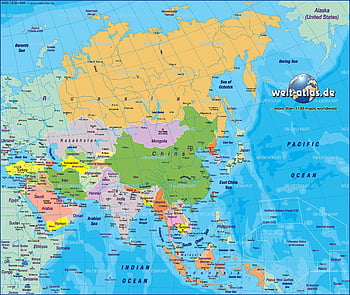 Well Defined Word Map Map Of Asia Khand High Resolution India Tourist ...