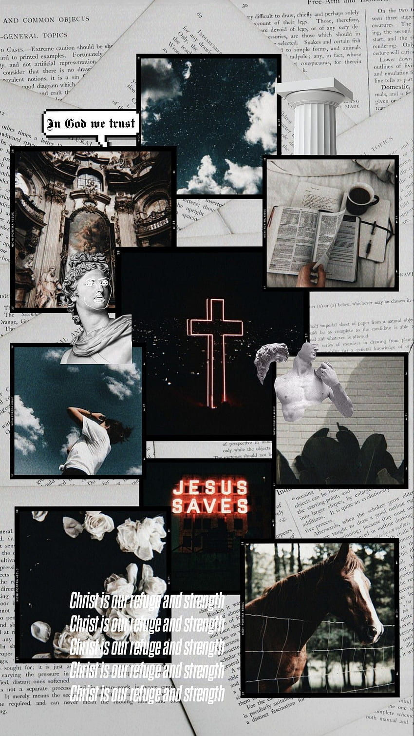 Jesus Christus ästhetisch, ästhetisches Kreuz HD-Handy-Hintergrundbild