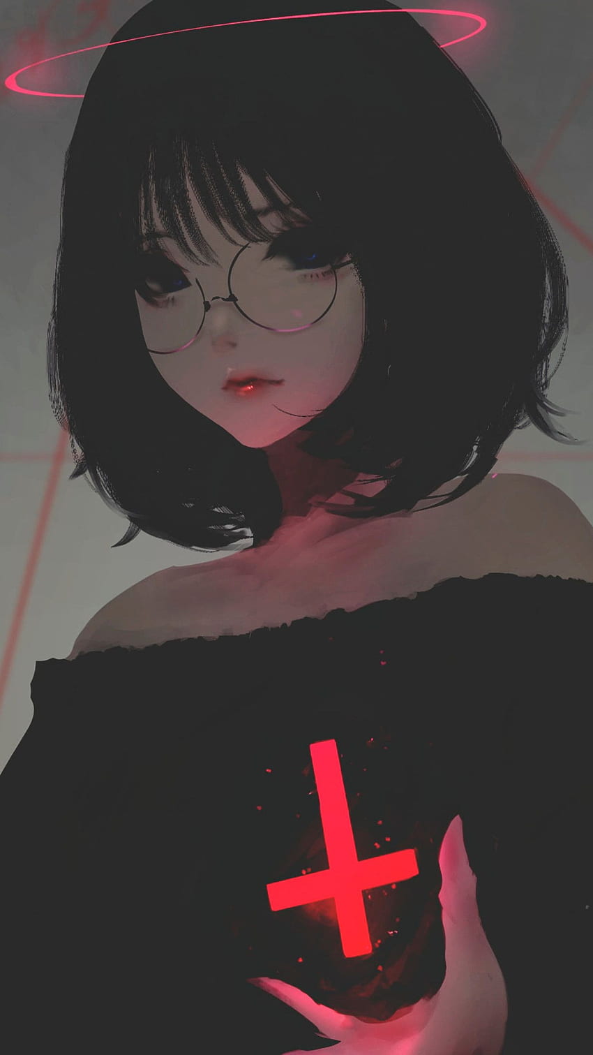 Изкуство • : Aoi Ogata, аниме момичета, червено, един човек, изглед отпред, на закрито • За вас Най-доброто за & Mobile HD тапет за телефон