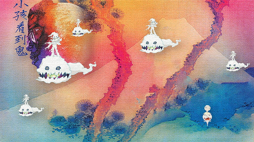Kids see ghosts x Man on the moon HD wallpaper